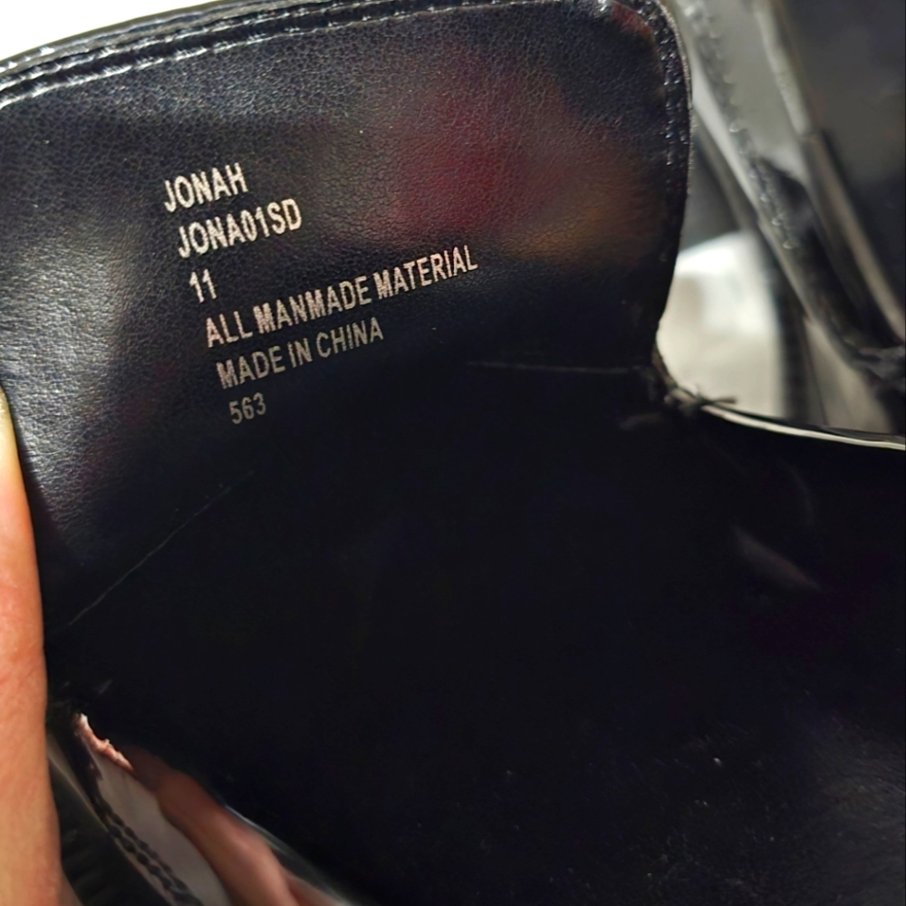 Blondo Jonah Heeled Platform Lug Sole Loafers, Black Patent Leather, Sz 11, EUC - Picture 9 of 10
